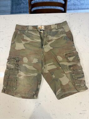 Vintage OP Cargo Shorts Mens 30 Camo Heavy Canvas 100% Cotton Grunge- RARE